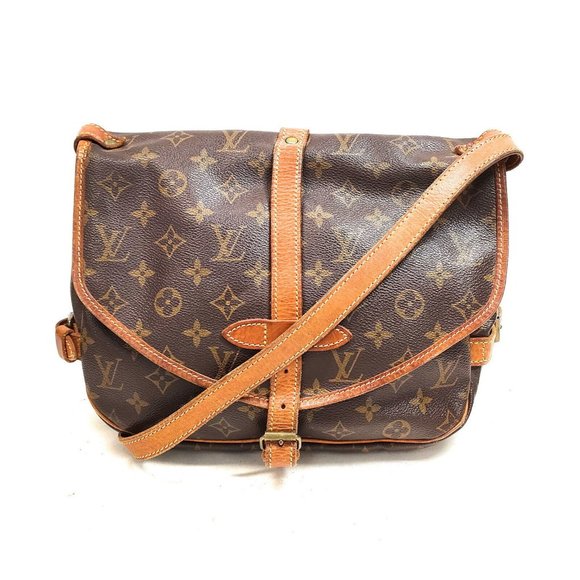 Auth Louis Vuitton Lv Crossbody Bag Saumur 30 Brown #61164L34 - Picture 1 of 9